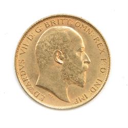 King Edward VII 1909 gold half sovereign coin