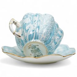 Early 20th century Foley tea service for twelve designed by Charles Wileman, comprising twelve teacups, twelve saucers, eleven side plates, two serving plates and a cream jug