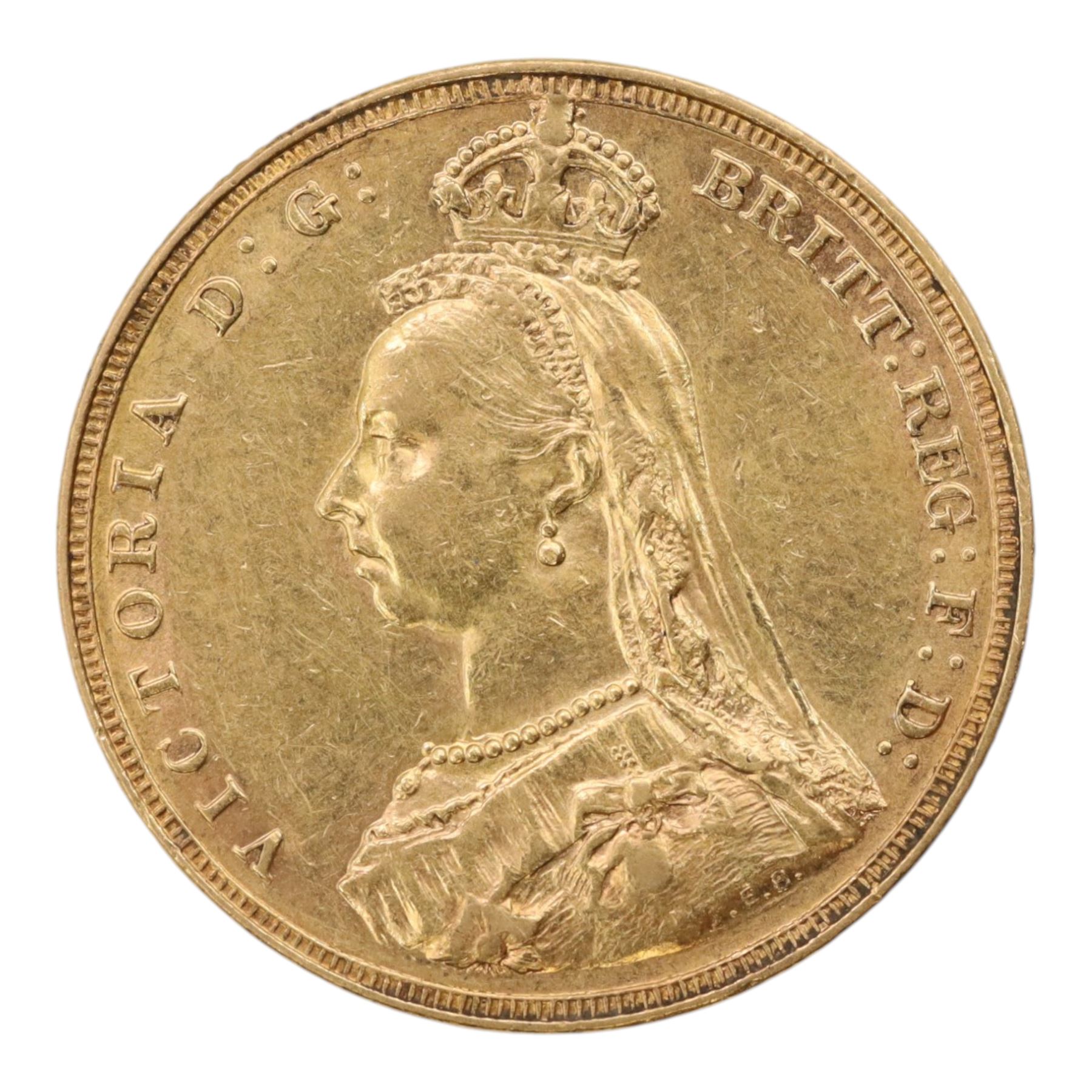 Queen Victoria 1887 gold full sovereign coin