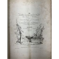 George Cuitt Jnr (British 1779-1854): 'Select parts of Kirkstall Abbey', complete set six etchings signed titled and dated 1823 in the plate, oblong folio; J Metcalf and J Carmichael (British 18th/19th century): 'Fountains Abbey Intended To Illustrate The Architecture And Pictureseque Scenery Of That Celebrated Ruin', seven etchings (one missing) pub. 1832 with Historical and Architectural Description by T Sopwith, oblong folio; Augostino Aglio (Italian 1777-1857): 'Sketches of the Interior & Temporary Decorations in Woolley-Hall Yorkshire', complete set 22 lithographs dated 1821, pub. by the artist, oblong folio max 54cm x 37cm (3)