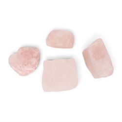 Collection of twelve rose and white quartz 