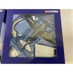 Corgi - Aviation Archive, ten ‘World War II Europe & Africa’ 1:72 scale models to include limited editions, comprising AA numbers 32103, 32206, 32501, limited edition 32502 no.4480/5500, 32503, limited edition 33003 no.1671/4000, limited edition 33102 no.2486/6700, 33801, 33801 and 33805; all boxed 