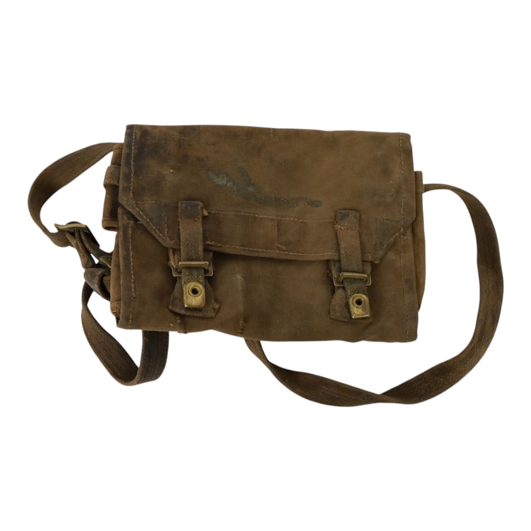 Russian Mosin-Nagent ammunition pouch, together with German ammunition pouch and two others 