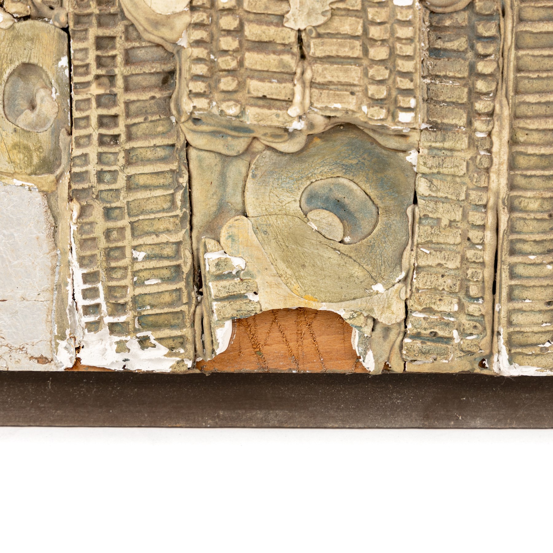 Bernard Rooke (b1938-), large relief moulded Studio pottery wall plaque, signed 61cmx61cm