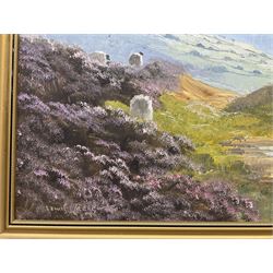 Lewis Creighton (British 1918-1996): Sunlight Through the Clouds - Moorland Landscape, oil on board signed 39cm x 50cm