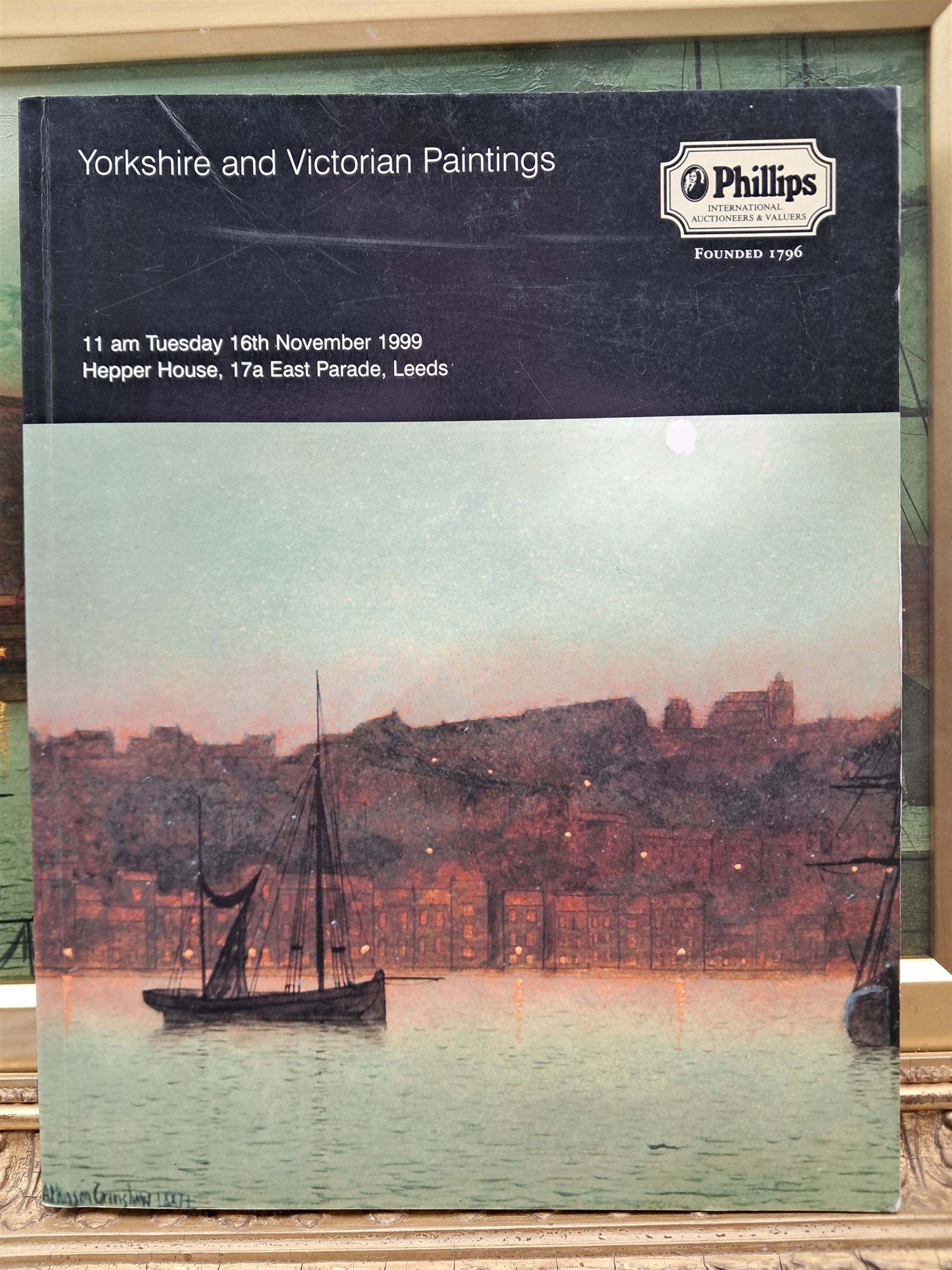 John Atkinson Grimshaw (British 1836-1893): Whitby from Scotch Head, oil on board signed and dated 1886+, 24cm x 37.5cm 
Provenance: private collection, purchased David Duggleby Ltd 8th December 2014 Lot 75; David Duggleby Whitby 14th September 2004 Lot 249; Phillips Leeds 16th November 1999 Lot 321. Sold together with a copy of the Phillips catalogue, which reads: 
