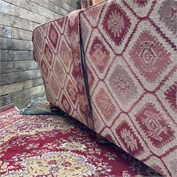 Tetrad Eastwood leather and kilim fabric sofa