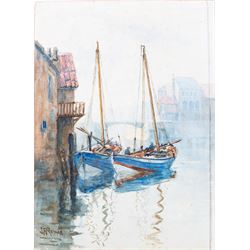 John Francis Rennie (British Early 20th Century): Whitby Scenes, set three watercolours signed, two dated 1901, max 30cm x 22cm (3) (unframed)