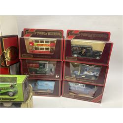 Matchbox - approximately sixty Models of Yesteryear to include special edition 1820 Passenger Coach and Horses, limited editions 1894 Aveling-Porter Steam Roller, 1829 Stephensons Rocket and 1905 Fowler Showman’s Engine; older models from the 1970s such as Y-1 1911 Model ‘T’ Ford, and a large quantity of modern models with reference materials in folder; mostly boxed 