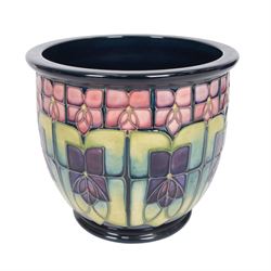 Moorcroft jardinière in Violets pattern, with box H16cm