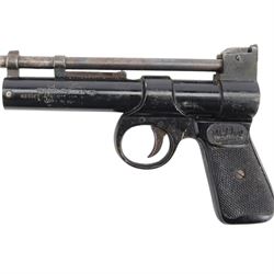 Webley Junior .177 air pistol, circa 1950, batch 223, the air chamber marked The Webley Junior .177  Webley & Scott Ltd. Birmingham Made in England, H13cm, L18cm