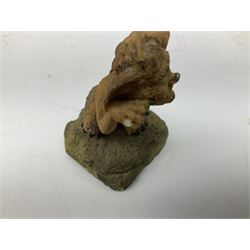 Terry Pratchett Discworld figures, comprising Roderick the hippo, DWE2, a 1995 event piece, Rincewind bookend, DW11, Death bookend, DW12, Librarians wizard knob, boxed, DW55, the luggage, boxed, DW04, tankard from the mended drum, DW21, Teppic the assassin, DW32, Greebo, DW45, Herne the hunted, DW64, Gaspode,  DW31, Quoth on skull, DW49 and Dibbler's compass DW16. 