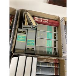 Large collection of law books, to include Halsbury’s Statutes, Atkin’s Court Forms, Current Law Year Books etc, in seventeen boxes