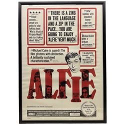 Michael Caine 'Alfie' film poster, numbered 66/262, 83cm x 58cm