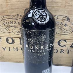 Fonseca, 1992 vintage port, twelve bottles, cased, 75cl 20.5% vol