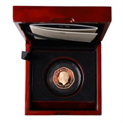 The Royal Mint United Kingdom 2025 'The 80th Anniversary of VE Day' gold proof fifty pence coin, struck on the day, cased and boxed with certificate