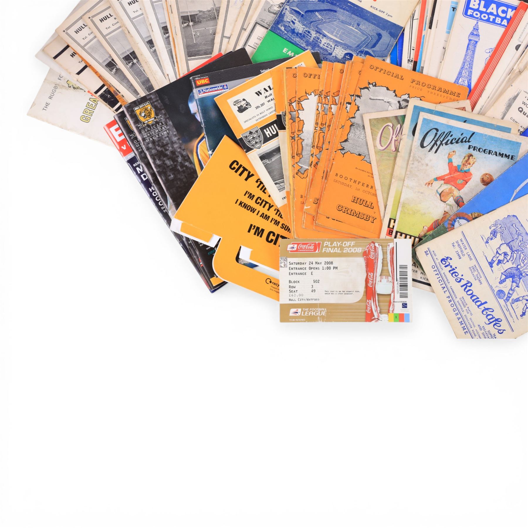 Collection of 1940s and later football programmes, including International examples and various club examples