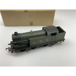 Hornby Dublo - three-rail G.W.R. Class N2 0-6-2 Tank locomotive No.6699 with guarantee and tested tag in plain cardboard repair type box.