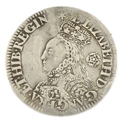 Elizabeth I 1562 milled silver sixpence coin