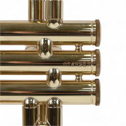 Amati Kraslice B flat trumpet-model ATR201 in velvet lined hard case, with mouthpiece. 