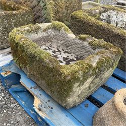 19th century small rectangular stone trough - THIS LOT IS TO BE COLLECTED BY APPOINTMENT FROM DUGGLEBY STORAGE, GREAT HILL, EASTFIELD, SCARBOROUGH, YO11 3TX