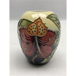 Moorcroft Simeon patterned vase, with printed mark beneath, H9cm