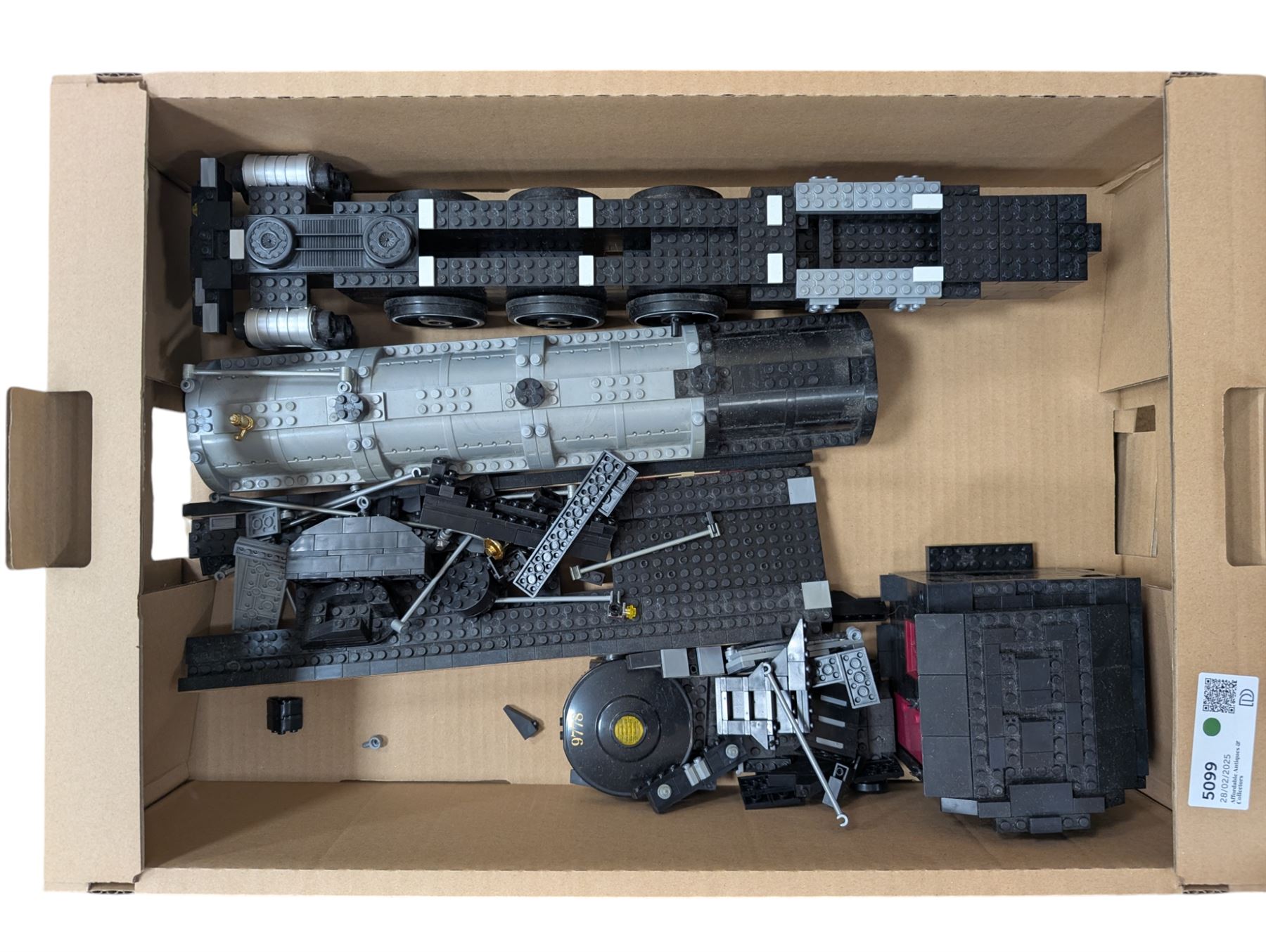 Part built Mega Bloks Pro Builder 9778 Steam Express Engine