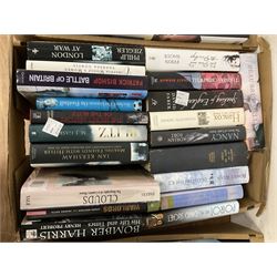 Quantity of hardback books, to include, Book on the Kennedy family and US presidents, autobiographies, fiction, non fiction, etc, in five boxes 