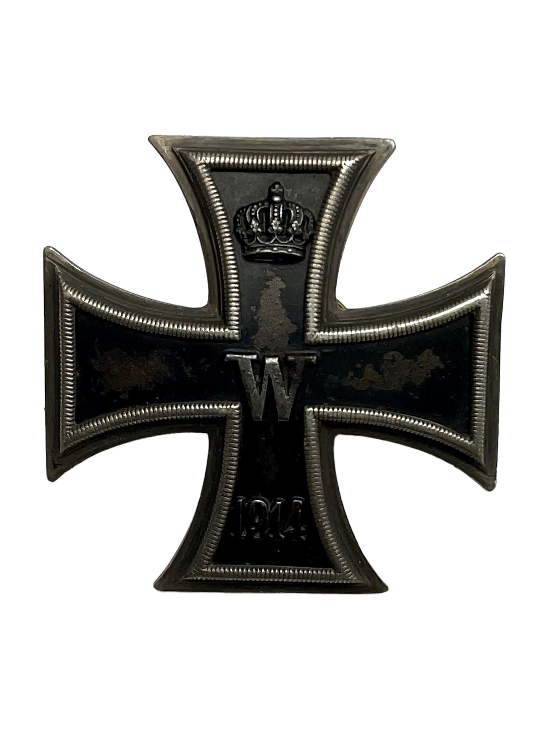 WWI Iron Cross 1st Class 1914, with back bearing maker's mark for Paul Meybauer and 
