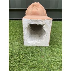 Bust on pedestal, plaster, female portrait  - THIS LOT IS TO BE COLLECTED BY APPOINTMENT FROM DUGGLEBY STORAGE, GREAT HILL, EASTFIELD, SCARBOROUGH, YO11 3TX