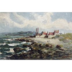 John Milne Donald (Scottish 1819-1866): Choppy Seas on the Scottish Coast, oil on board signed 29cm x 42cm