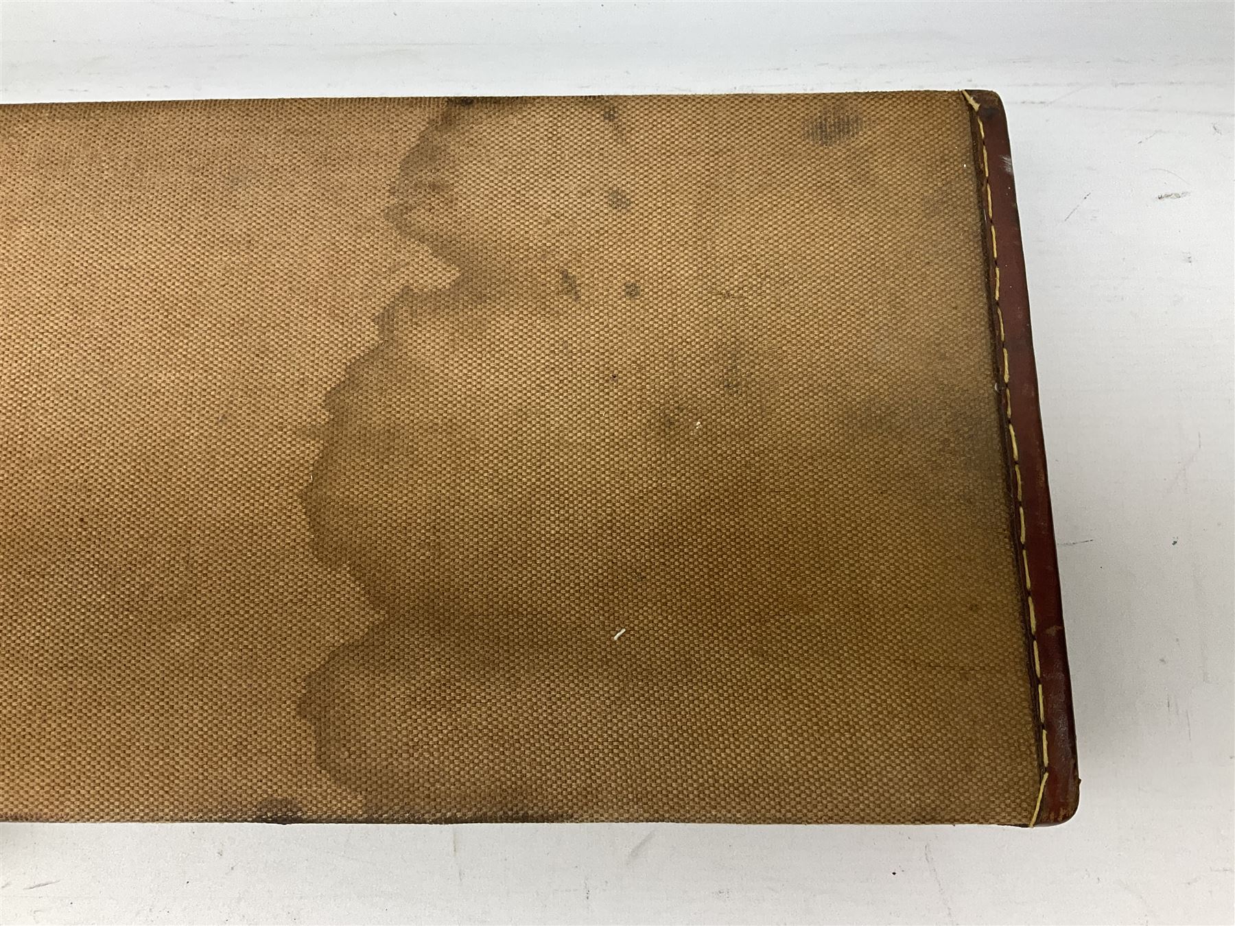 Canvas and leather bound shotgun case, up to 30.5” barrels