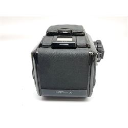 Zenza Bronica S2A medium format camera body, with Zenza Bronica Zenzanon MC '1:2.4 f-80mm' lens, together with Nippon Kogaku Nikkor-P '1:4 f-200mm' lens, Nikkor D.C '1:4 f-40mm' lens, two film backs and other camera equipment, housed in a hard flight case