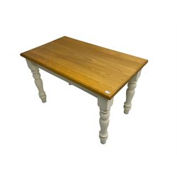 Gibson’s of Whitby - rectangular dining/kitchen table, solid oak top with painted base