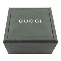 Gucci gold-plated ladies quartz wristwatch, Ref. 1500L, boxed with purchase card dated 2000