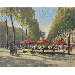 William Burns (British 1923-2010): 'Early Autumn - Champs-Élysées', oil on board signed, titled verso 20cm x 25cm (unframed) 
Provenance: direct from the artist's family