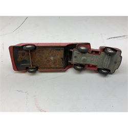 Dinky - five unboxed and playworn die-cast models comprising Supertoys Big Bedford Van 'Heinz' No.923; A.E.C. Monarch Thompson Tank; Maserati Racing Car No.231; H.W.M. Racing Car 23J; and Royal Mail Van; together with a Corgi Mobilgas Tanker (6)