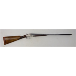  12 bore side by side sporting gun by AYA no.2, 26inch barrels, ejector, 201222 with leather case, SHOTGUN LICENSE REQUIRED   