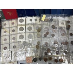 Great British and World coins, including various empty Whitman folders, King George VI Festival of Britain crowns, pre-decimal coinage, commemorative crowns etc