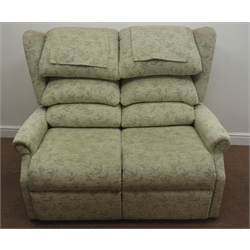  CosiChair two seat sofa, upholstered in a green floral fabric, W130cm  