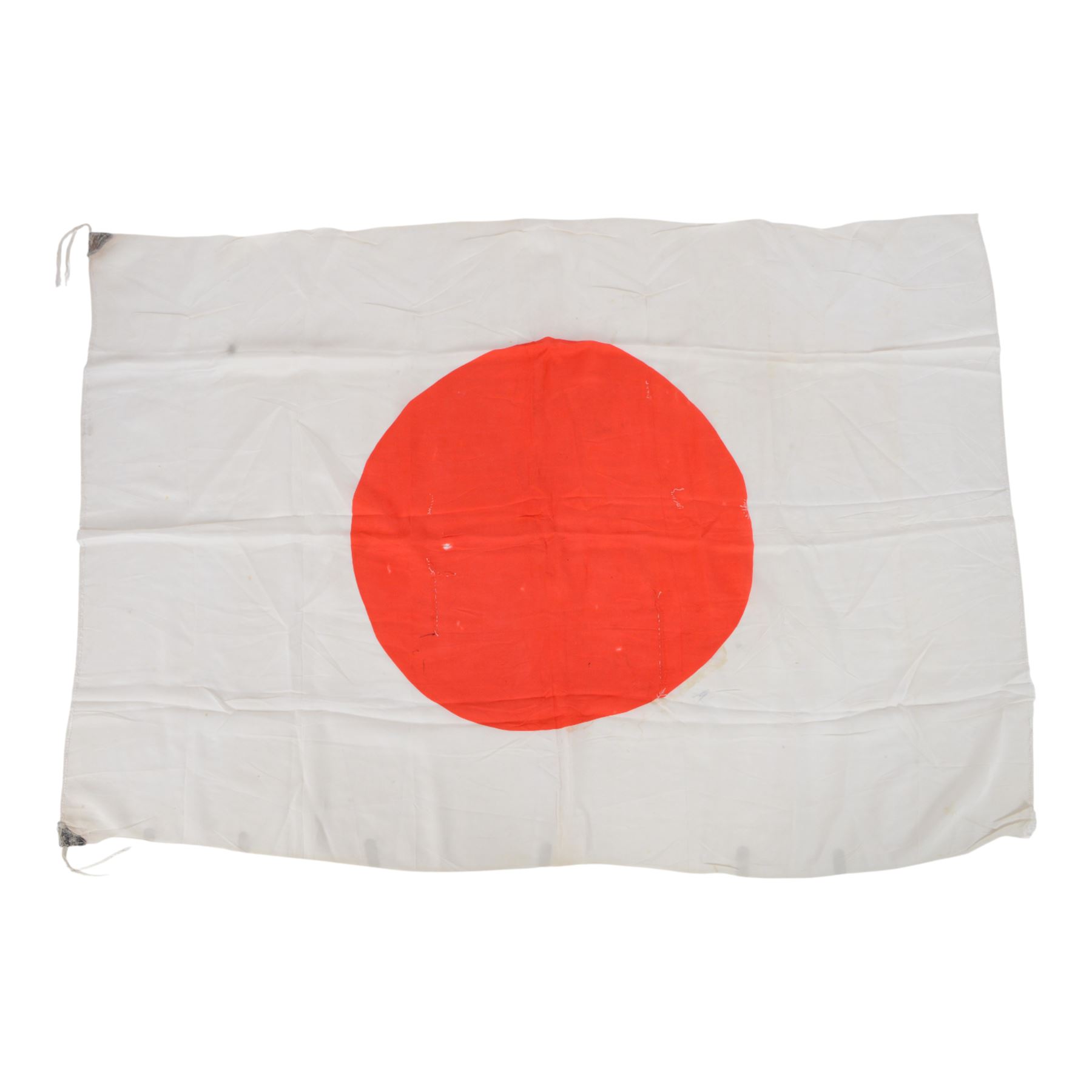 Japanese Silk Hinomaru flag, taken from Burma Campaign, together with Japanese Soldiers personal belongings including booklet and comb
