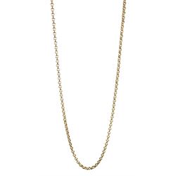 9ct gold Rolo link necklace, with spring clasp