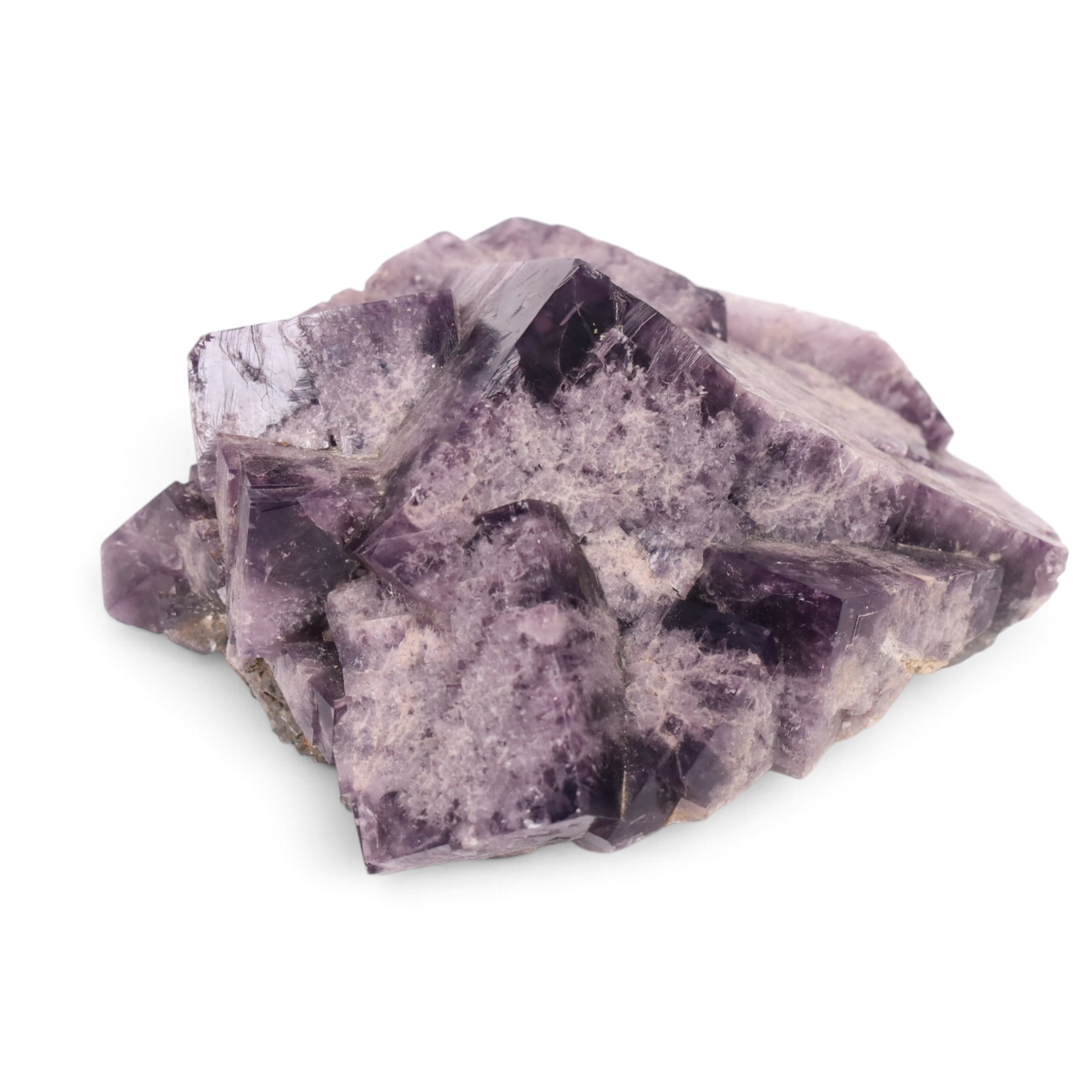 Purple Rain fluorite Lady Annabella Mine, Purple Rain Pocket (Fairy Hole Vein), transparent, purple sharply formed cubic crystals. 1.76kg 