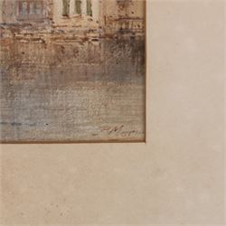 Paul Marny (French/British 1829-1914): 'In Amsterdam', watercolour signed, titled beneath mount verso 29.5cm x 20.5cm