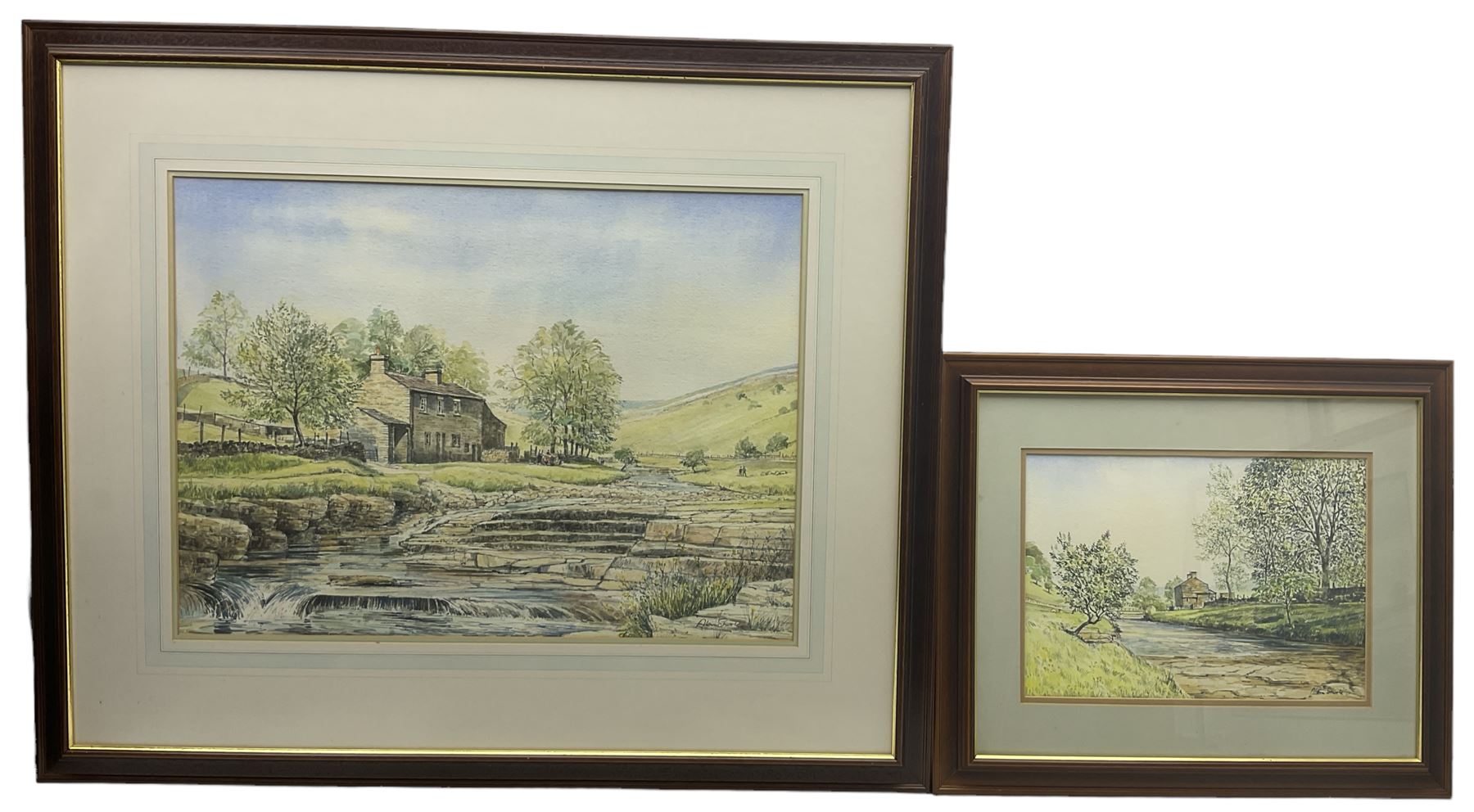 Alan Stuttle (British 1939-): Rural River Landscape, two watercolours signed max 53cm x 72cm (2)