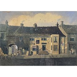 Arthur McArthur (British fl. 1880-1920): 'Bulls Head for Sale' and Victorian Street Scene - Bradford, two watercolours signed max 40cm x 55cm