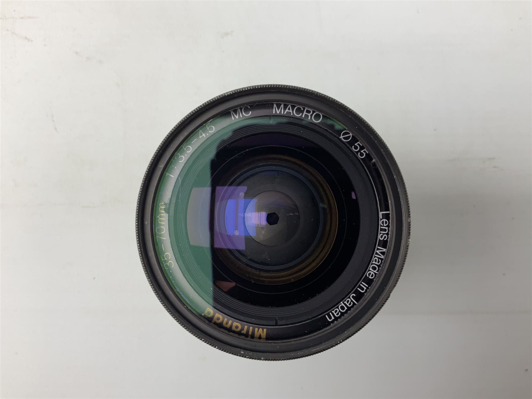 Collection of cameras and equipment, to include Minolta Dynax 2xi, Praktica MTL5B,  Ilford Vario, 'Sunactinon Auto Zoom 1:4.5 f=80-200mm' lens, 'Miranda 35-70mm 1:3.5-4.5 MC Macro' lens etc