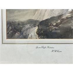 Henry Barlow Carter (British 1804-1868): 'Speeton Cliffs Yorkshire', watercolour unsigned, signed and titled verso and on mount 35cm x 25cm