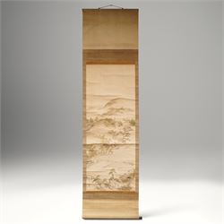 Manner of Kano Shoei Yoshinobu (Japanese 18th/19th Century): Landscape with Mountains, scr...