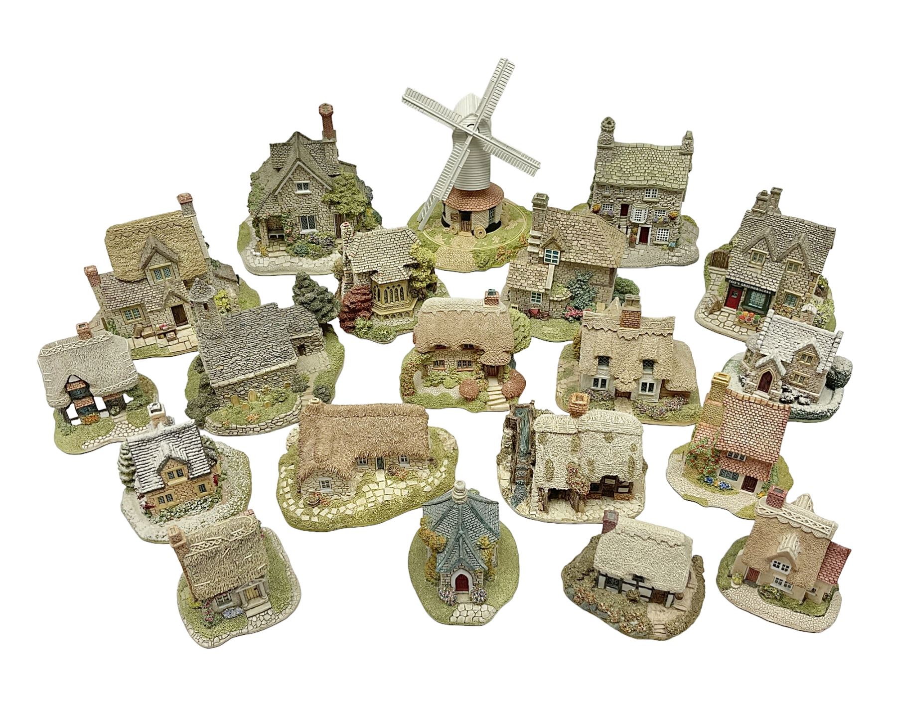 Twenty Lilliput Lanes, including The Chocolate House, Chiltern Mill, Blaise Hamlet, St Kevin Church, some with deeds and original boxes